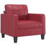 Voir la diapositive 3 : VIDAXL Ensemble de canapes 3 pcs et coussins Rouge bordeaux Similicuir