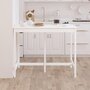 Voir la diapositive 5 : VIDAXL Table de bar Blanc 140x80x110 cm Bois massif de pin