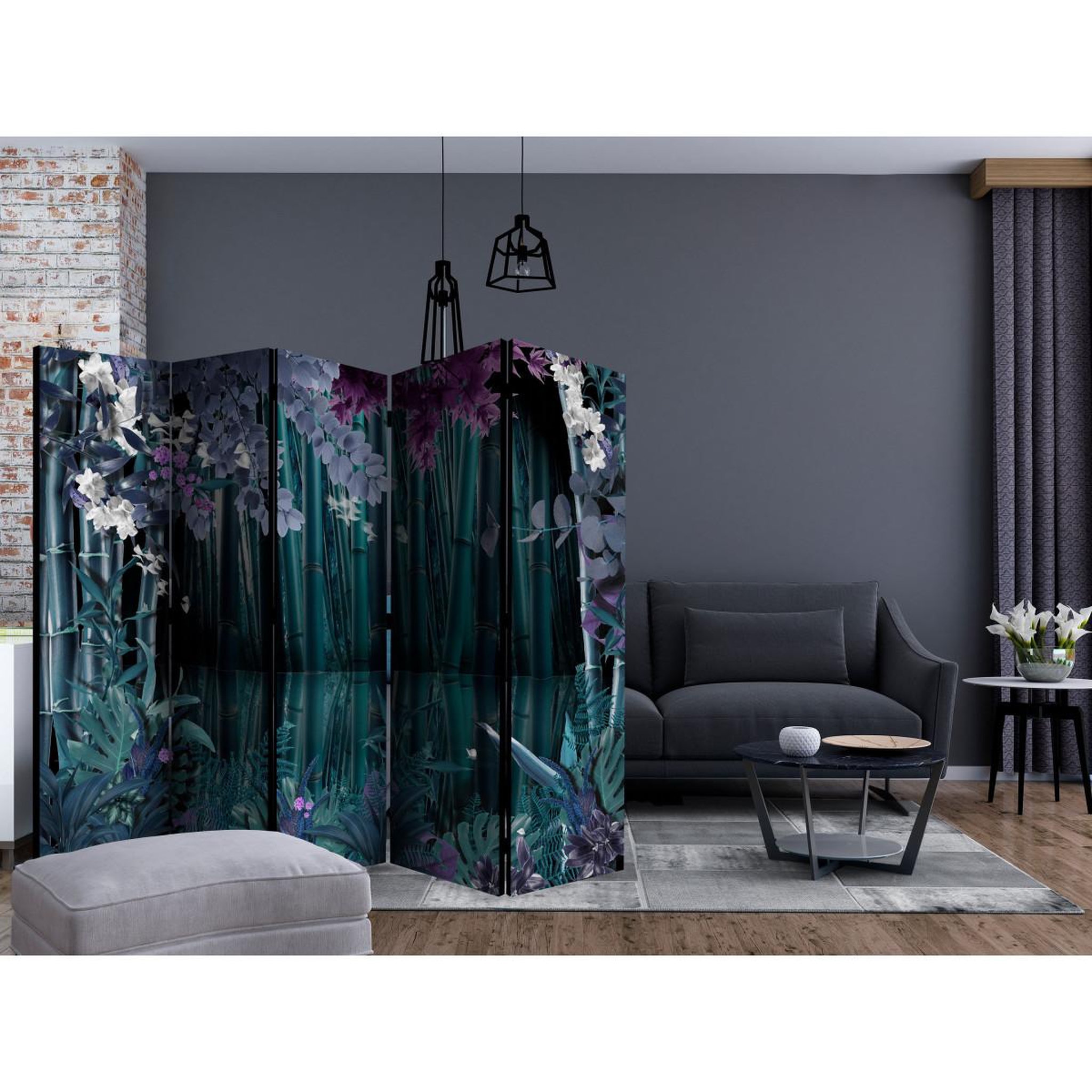Voir la diapositive 2 : Paris Prix Paravent 5 volets  mysterious night  172x225cm