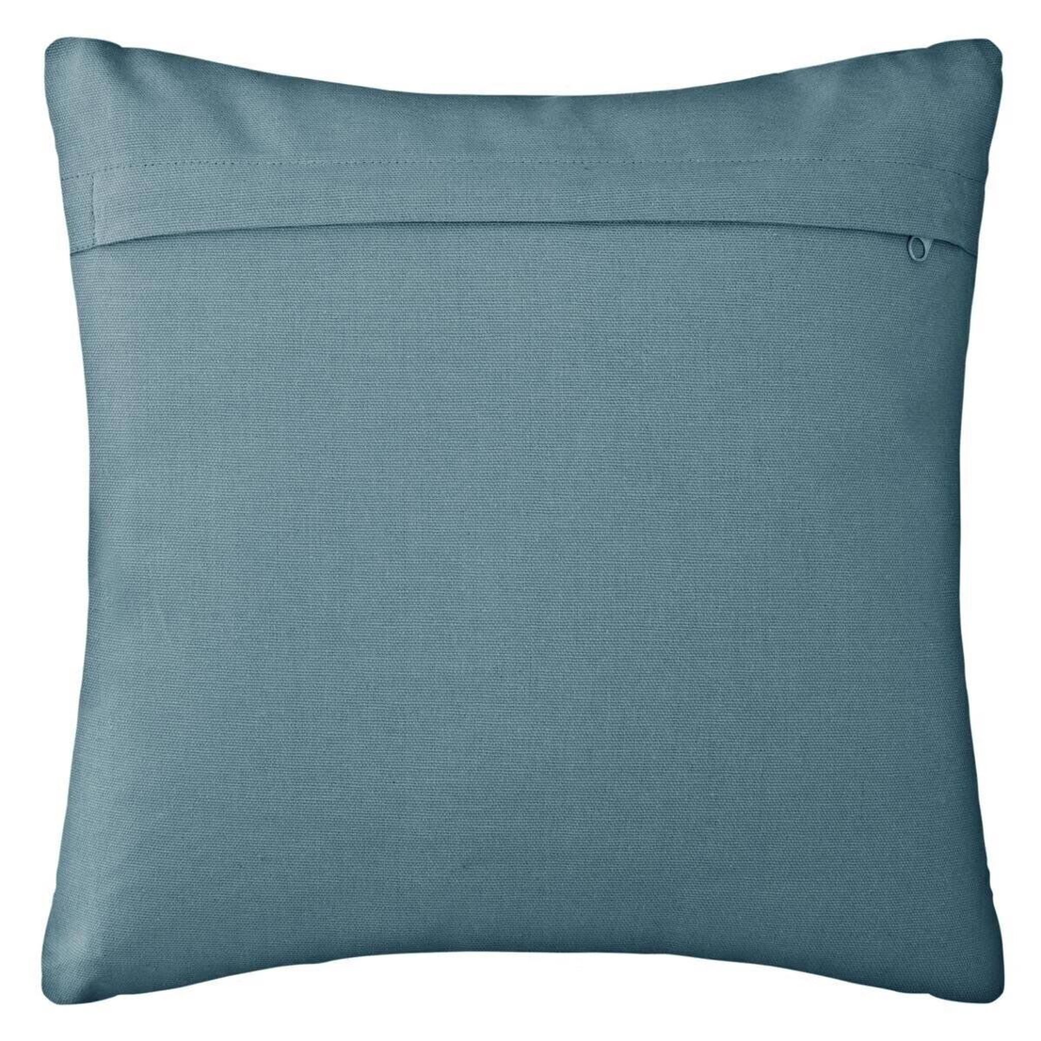 Voir la diapositive 2 : ATMOSPHERA Coussin déco déhoussable  otto  38x38cm bleu canard
