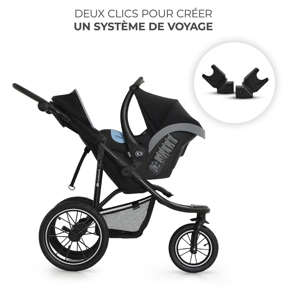 KINDERKRAFT Poussette 3 roues tout-terrain Helsi 2