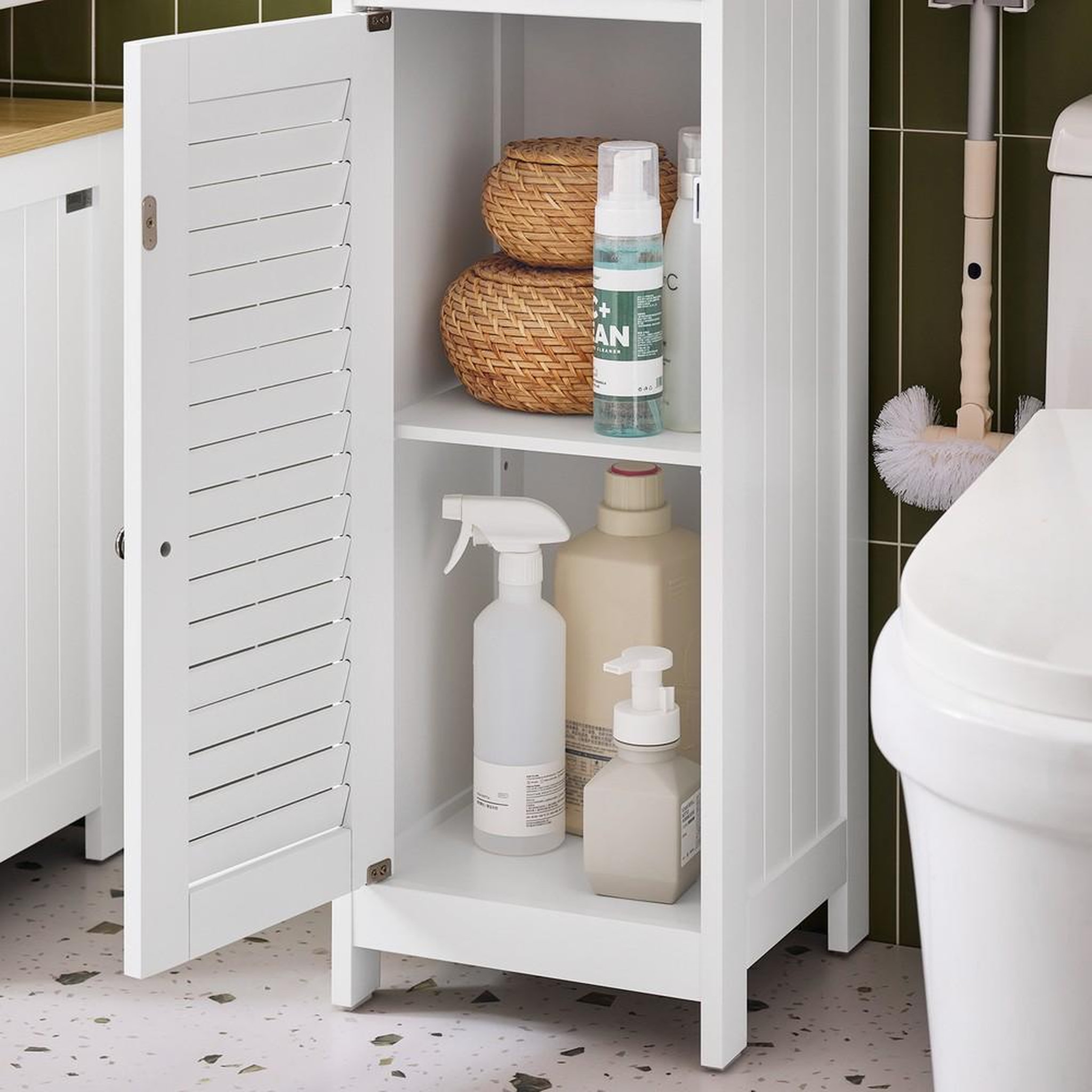 Voir la diapositive 6 : SOBUY SoBuy - Colonne De Salle De Bain à un tiroir - Fonctionnel - FRG236