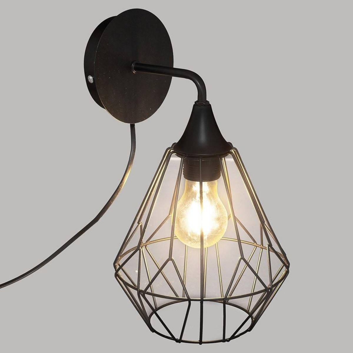 ATMOSPHERA Applique métal Flave noir D19