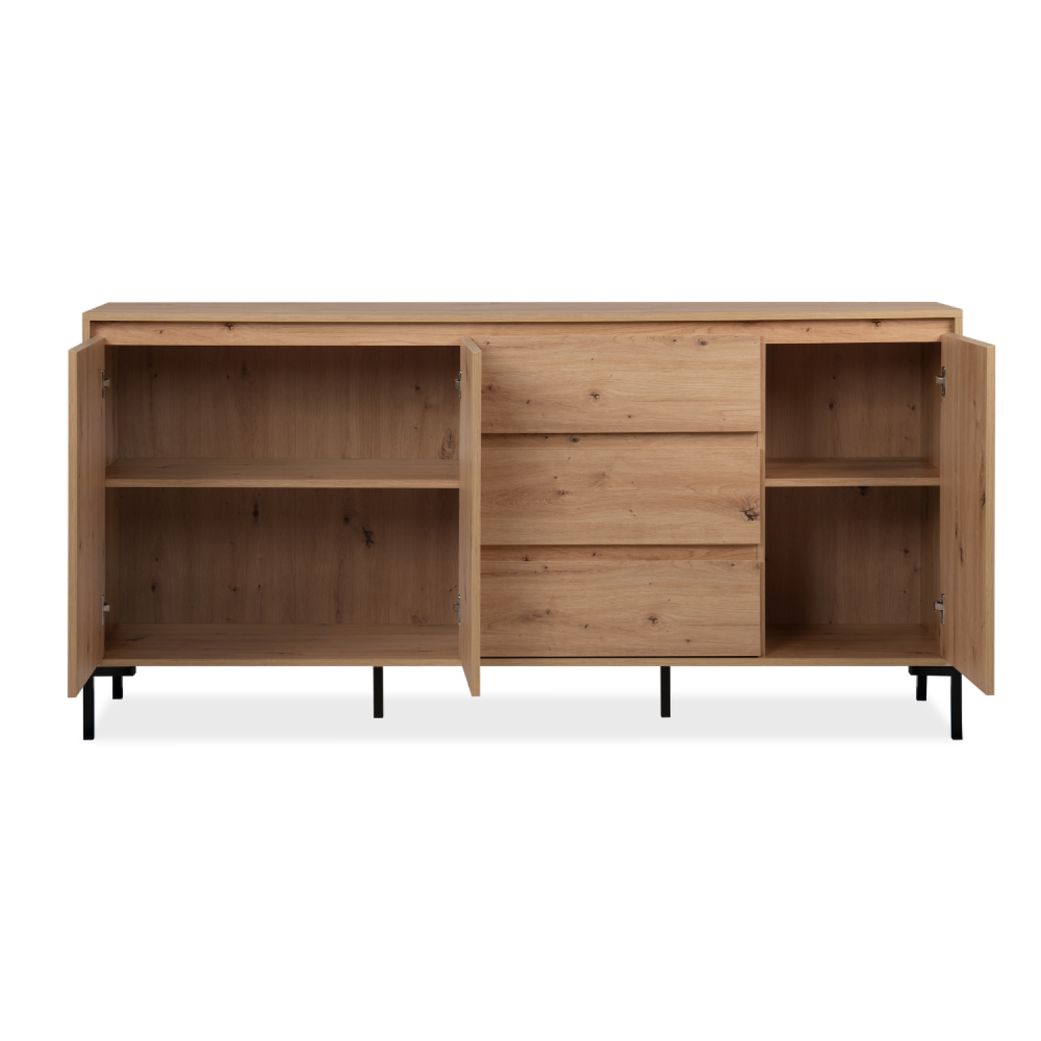 Voir la diapositive 3 : CONCEPT USINE Buffet en bois avec placards et tiroirs navi