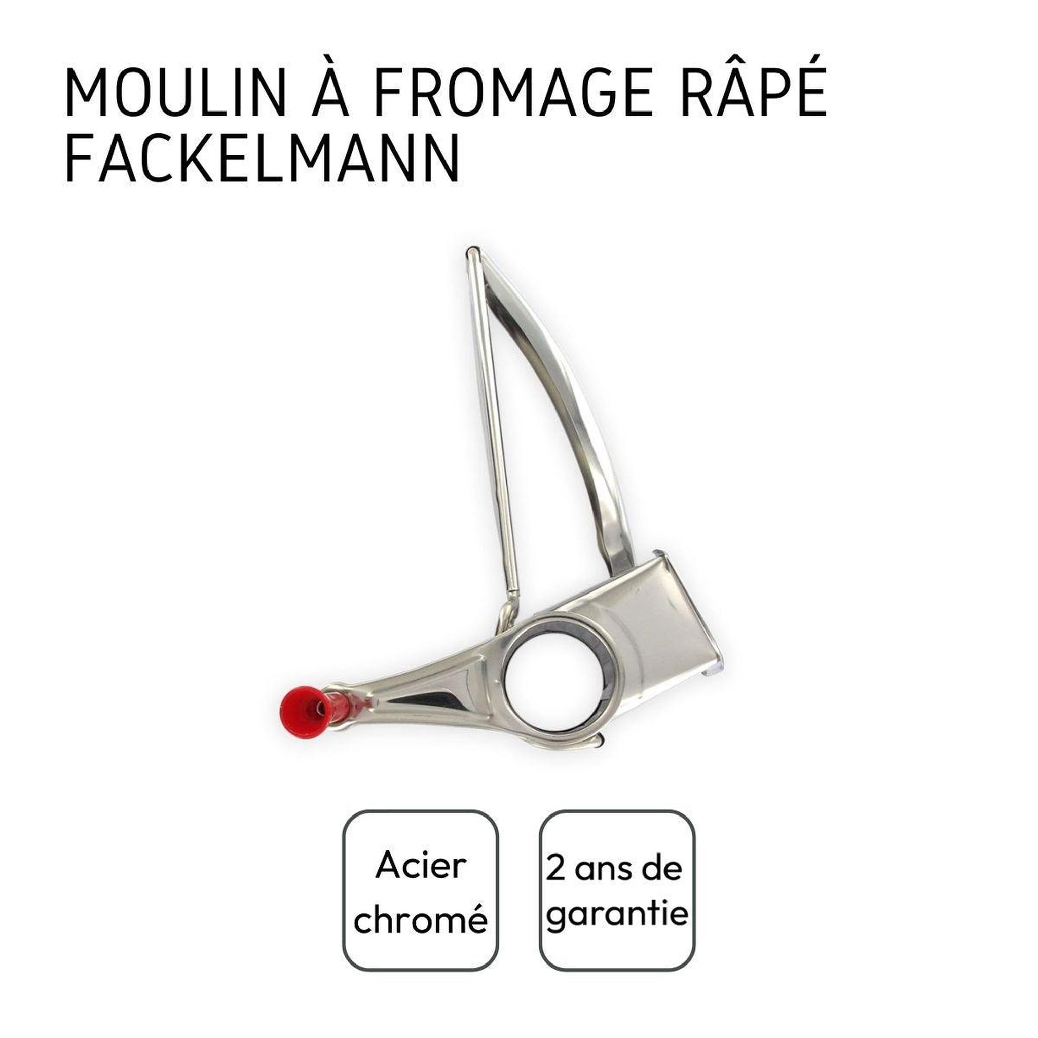 Voir la diapositive 4 : Fackelmann Moulin à fromage chromé fackelmann handmade tradition