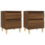 Voir la diapositive 2 : VIDAXL Tables de chevet 2 pcs Chene marron 40x35x50 cm