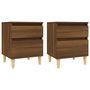 Voir la diapositive 2 : VIDAXL Tables de chevet 2 pcs Chene marron 40x35x50 cm
