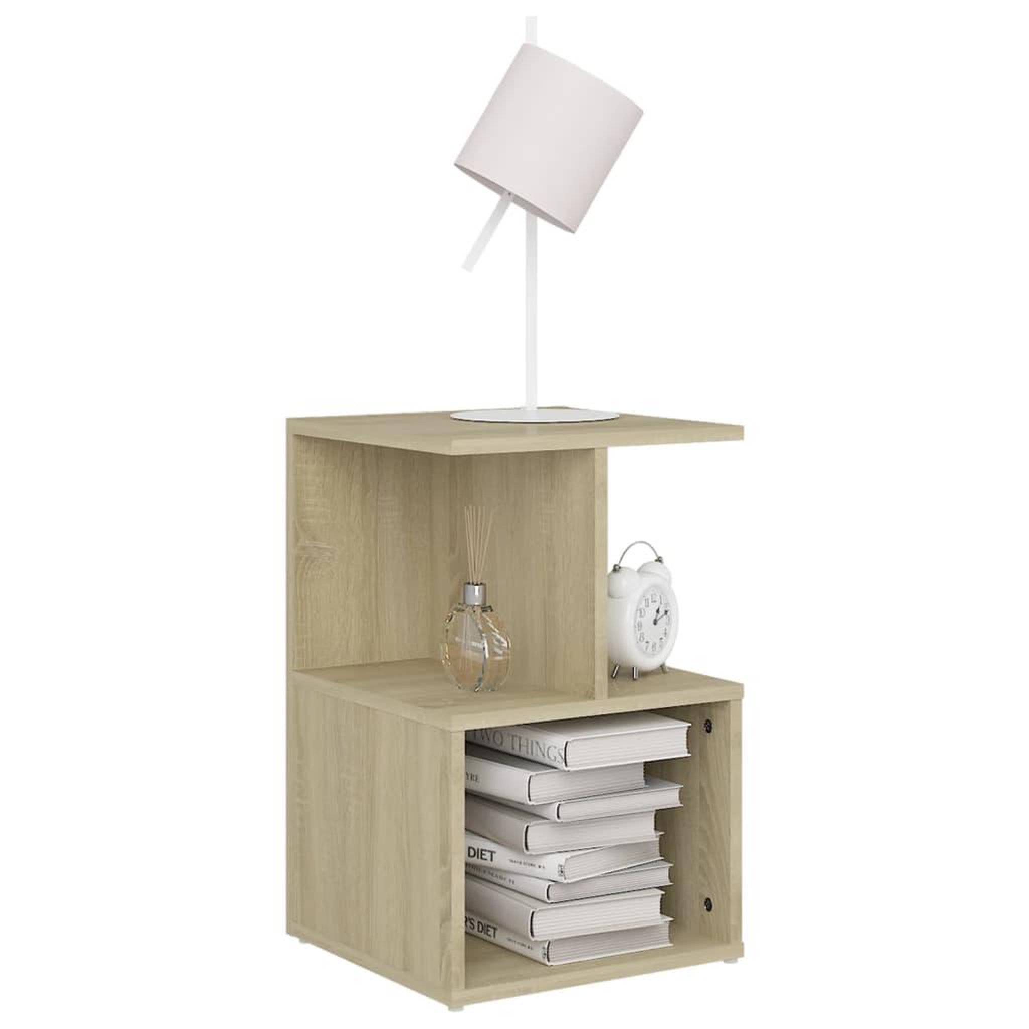 Voir la diapositive 3 : VIDAXL Tables de chevet 2pcs Chene sonoma 35x35x55cm bois d'ingenierie