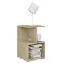 Voir la diapositive 3 : VIDAXL Tables de chevet 2pcs Chene sonoma 35x35x55cm bois d'ingenierie