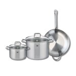 ELO Ensemble de 1 Poêle de cuisson 32 cm et 2 faitouts 20 et 26 cm Elo Profi Citrin
