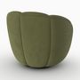 Voir la diapositive 6 : Rendez vous déco Fauteuil pivotant en velours vert - Ysé