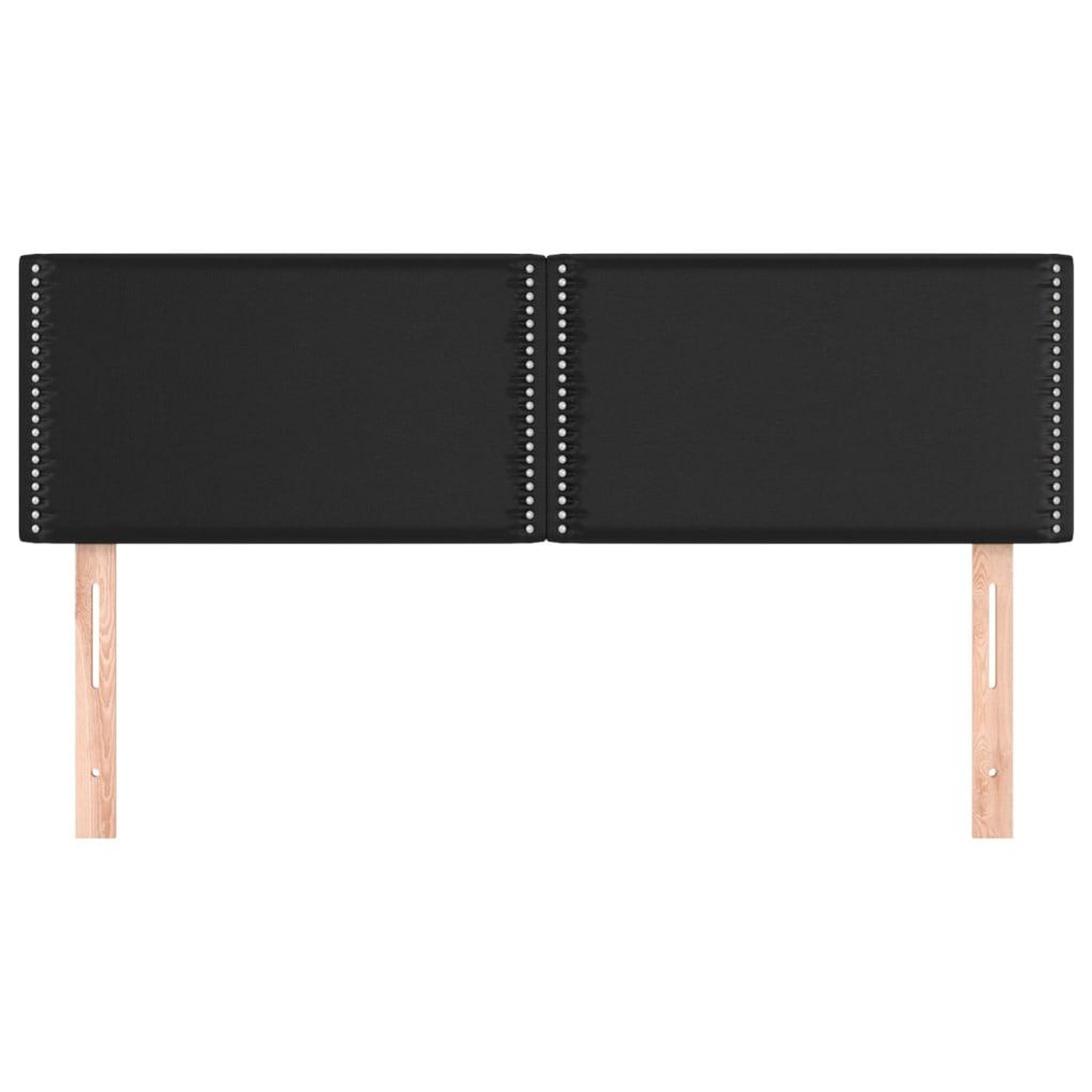Voir la diapositive 3 : VIDAXL Tetes de lit 2 pcs Noir 72x5x78/88 cm Similicuir