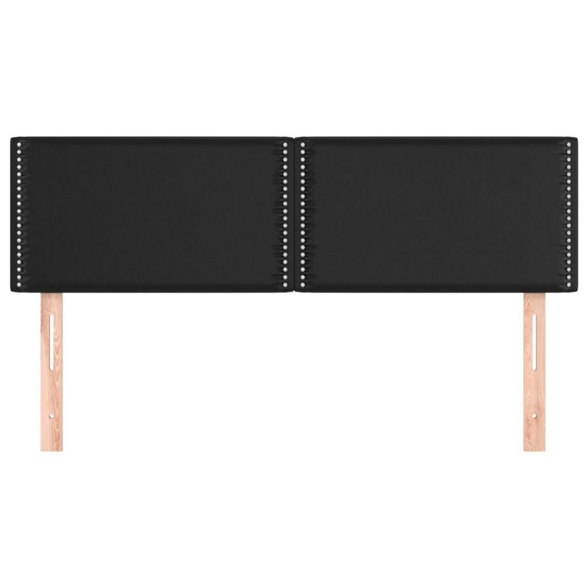 VIDAXL Tetes de lit 2 pcs Noir 72x5x78/88 cm Similicuir