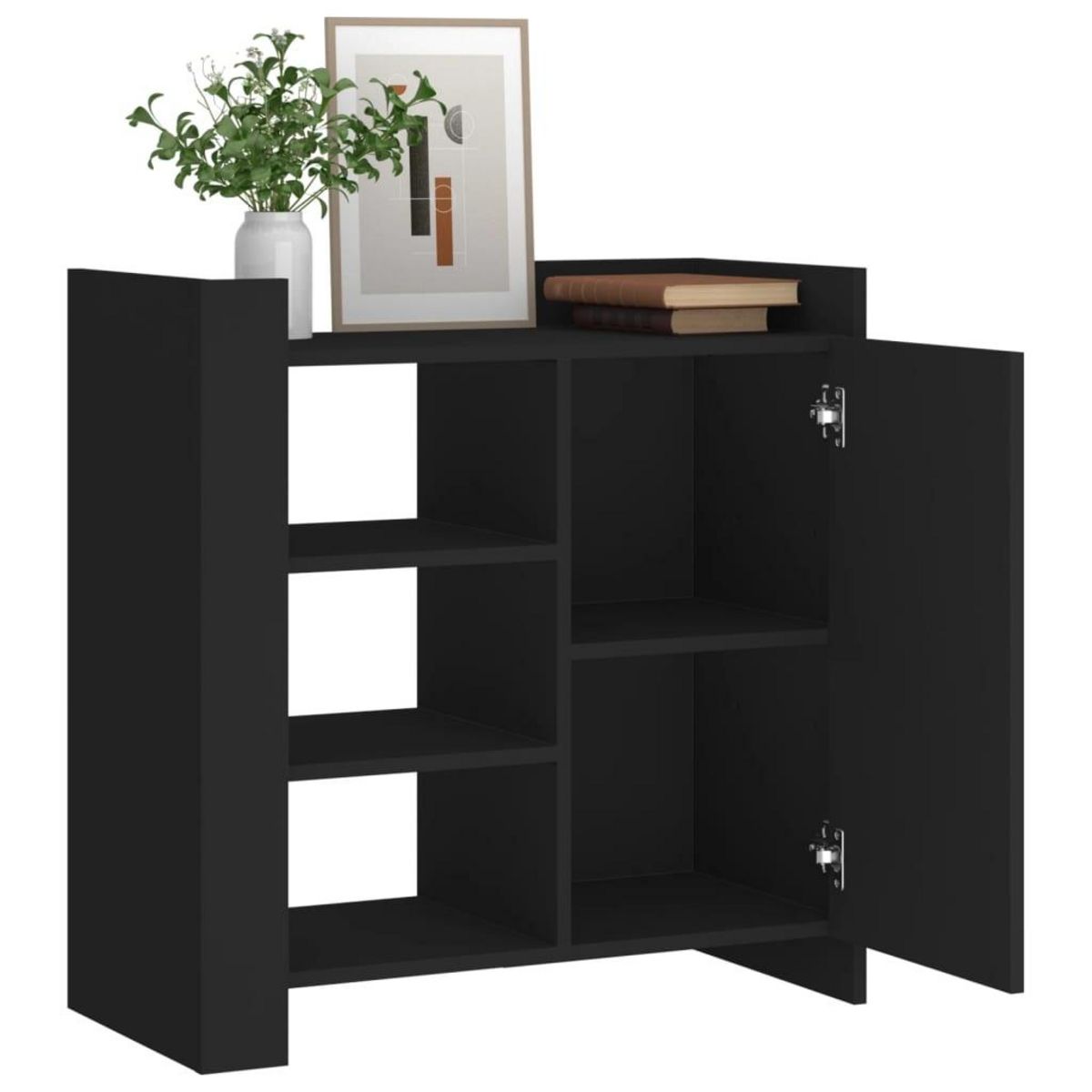 VIDAXL Buffet noir 73,5x35x75 cm bois d'ingenierie