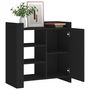Voir la diapositive 3 : VIDAXL Buffet noir 73,5x35x75 cm bois d'ingenierie