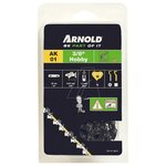 ARNOLD Chaîne de tronçonneuse 3/8 , 1,3 mm - 52 maillons d'entraîneurs - gouges demi-rondes