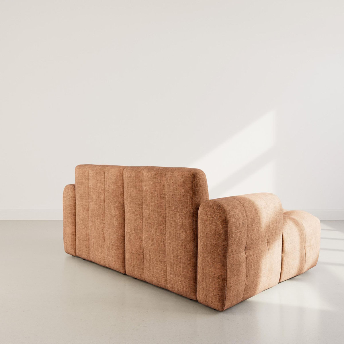 BEST MOBILIER Diane - canapé d'angle gauche 4 places en velours texturé