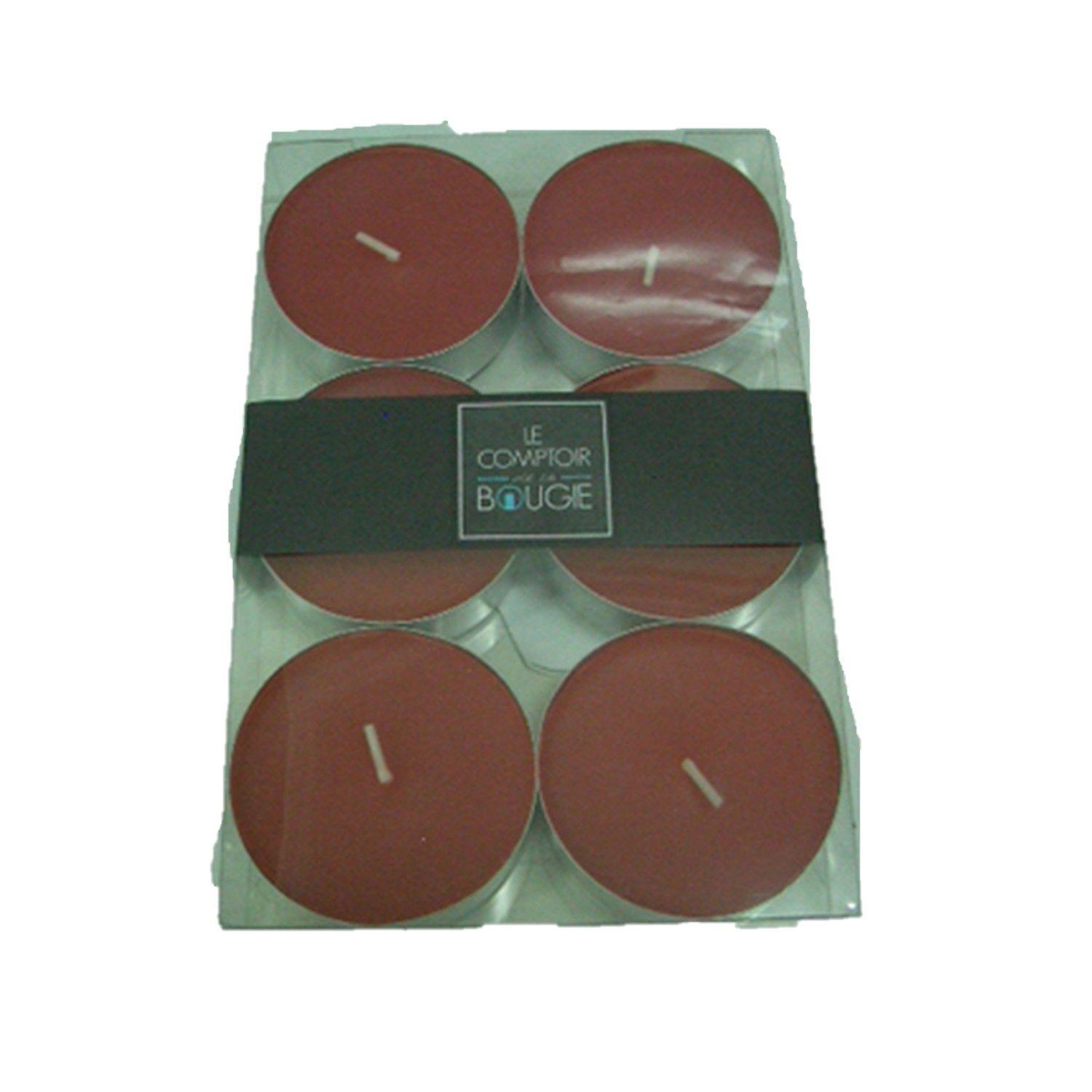 Comptoir des bougies Lot de 6 bougies colorées - Diam. 5,9 cm
