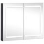 Voir la diapositive 2 : VIDAXL Armoire de salle de bain a miroir LED 80x12,2x68 cm