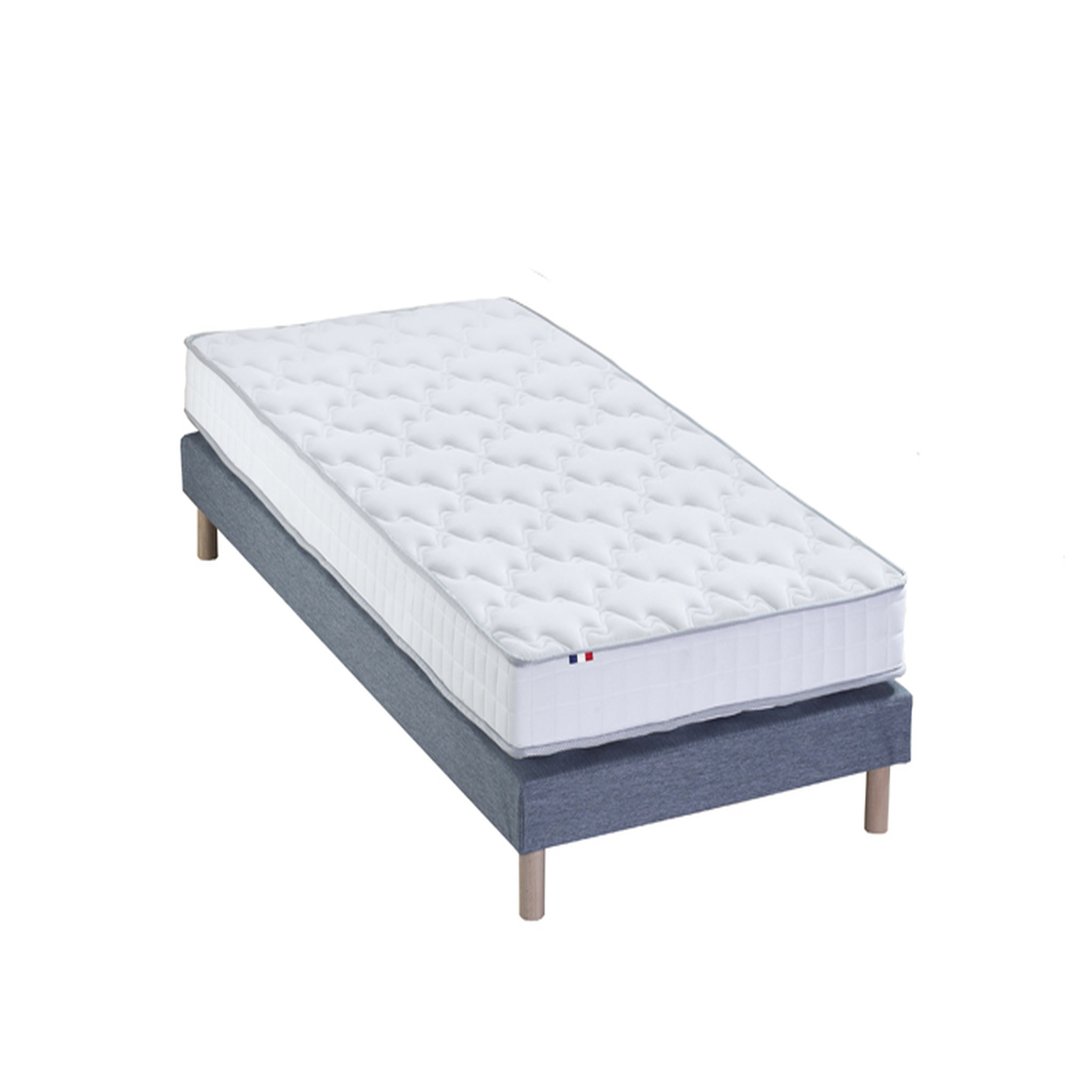 Voir la diapositive 3 : Ensemble matelas+sommier AVIGNON, couchage 90x190cm, matelas mousse HR + LATEX  