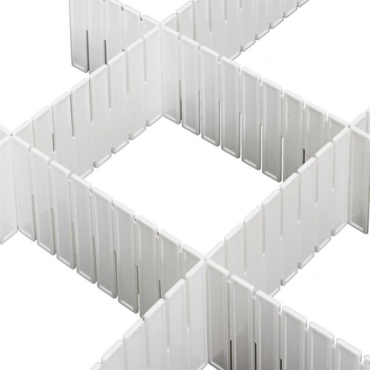 Paris Prix Lot de 6 Séparateurs de Tiroir  Languettes  45cm Blanc