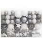 Voir la diapositive 3 : VIDAXL Ensemble de boules de Noël 111 pieces blanc et gris polystyrene