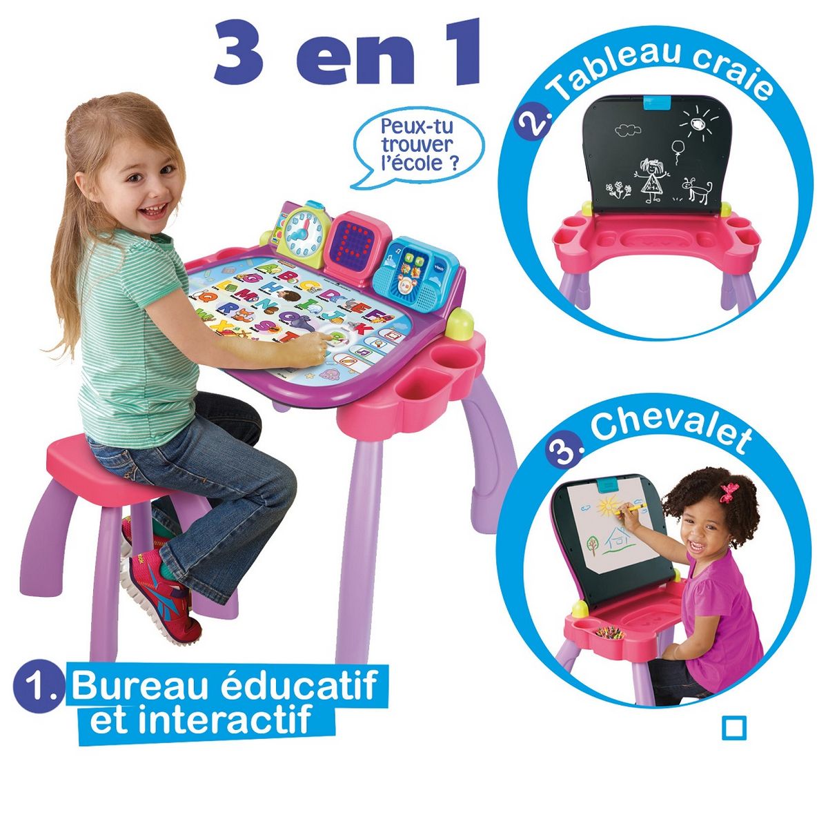 VTECH Magi Bureau Interactif 3 en 1 - Dès 3 ans 