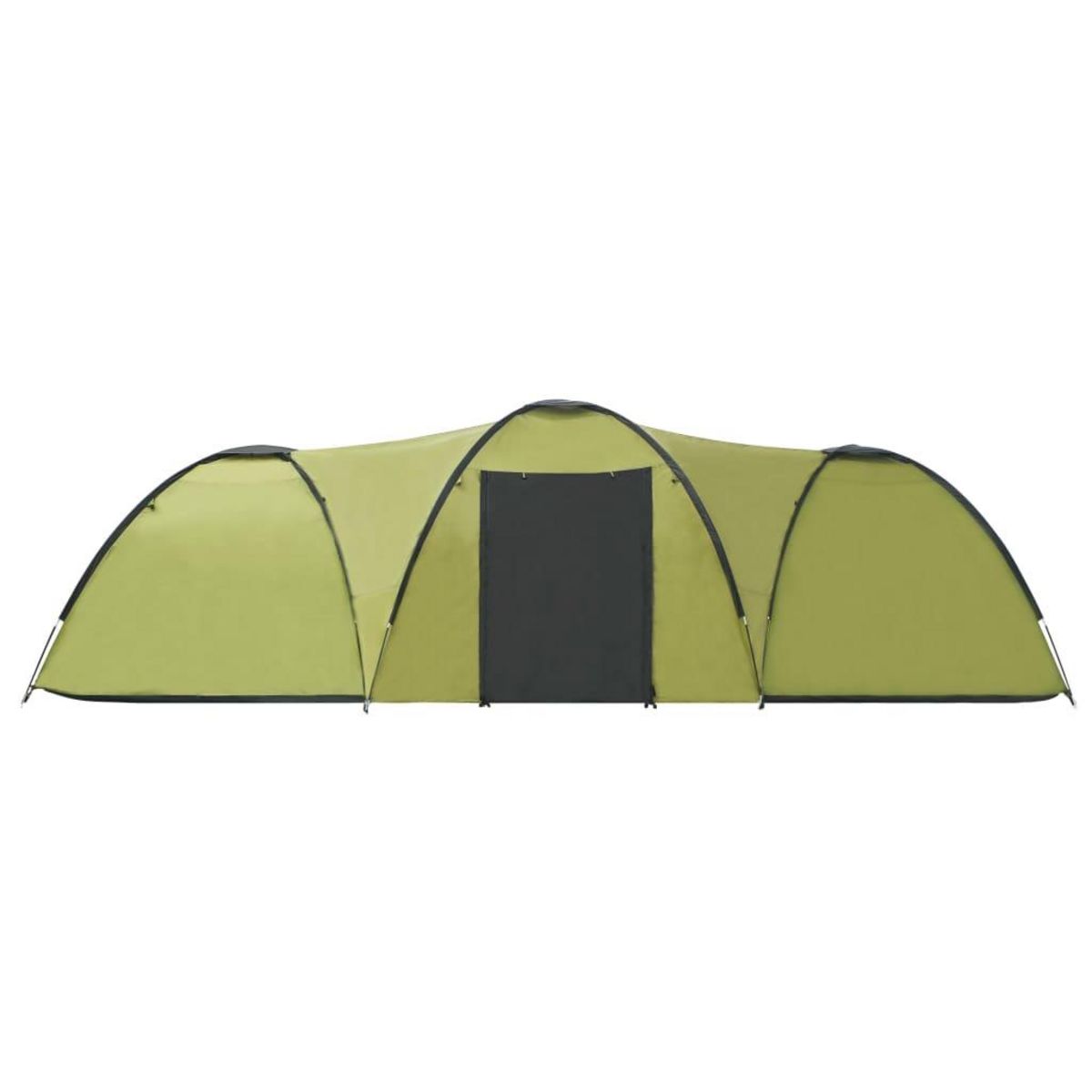 VIDAXL Tente igloo de camping 650x240x190 cm 8 personnes Vert