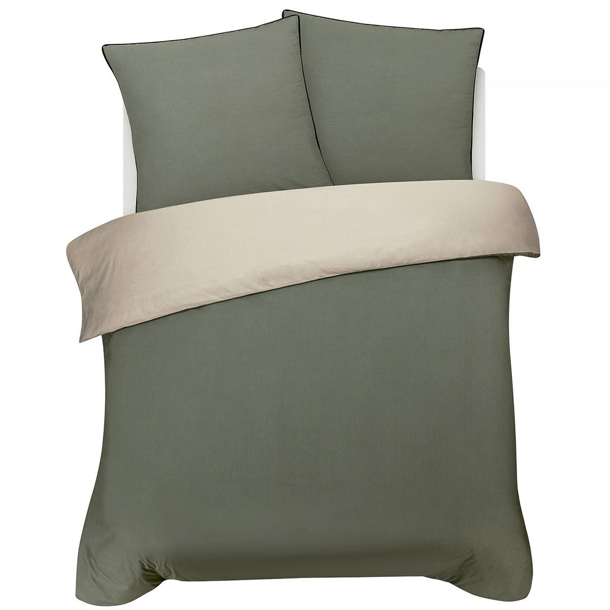 Voir la diapositive 2 : FUTURE HOME Parure de lit double bicolore