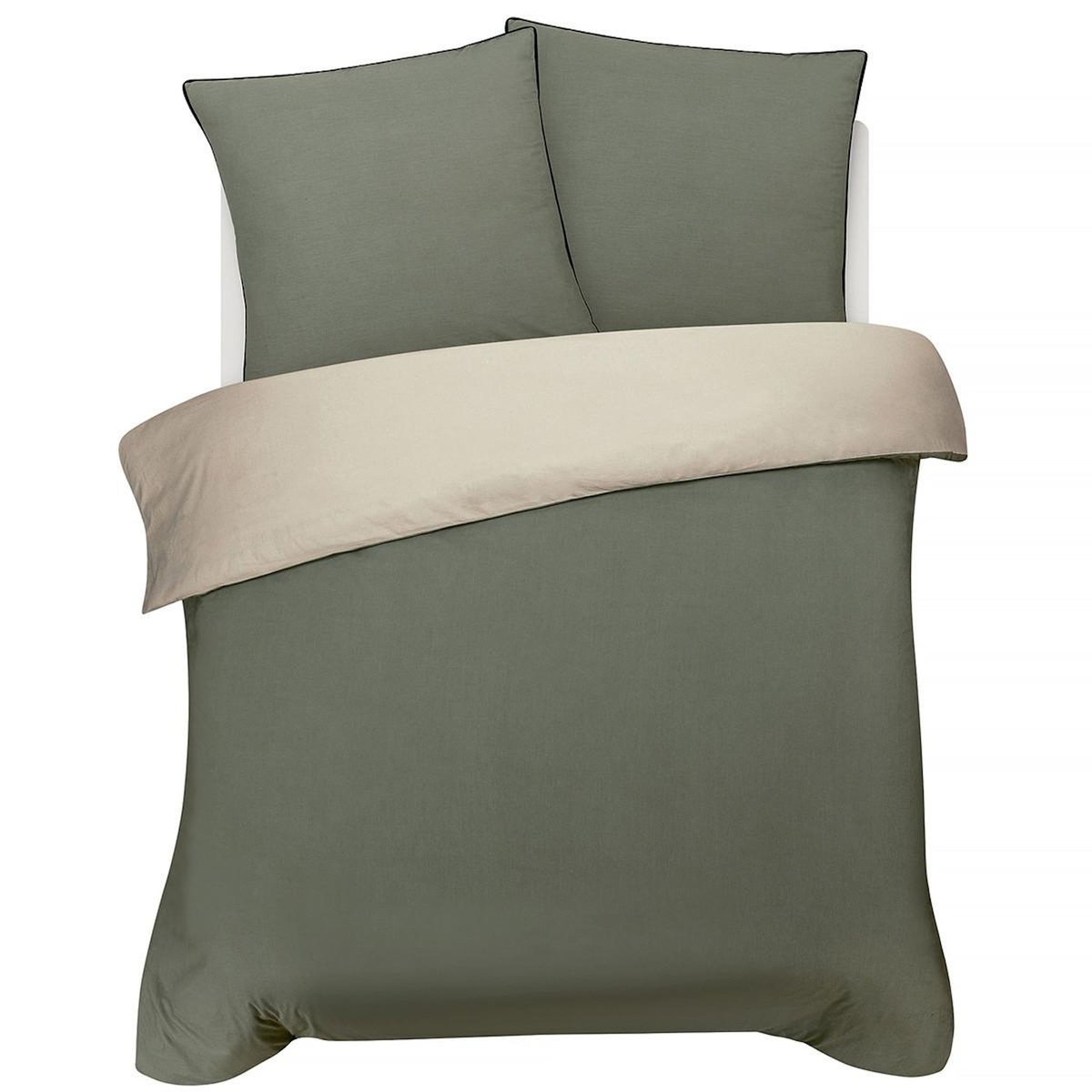 FUTURE HOME Parure de lit double bicolore