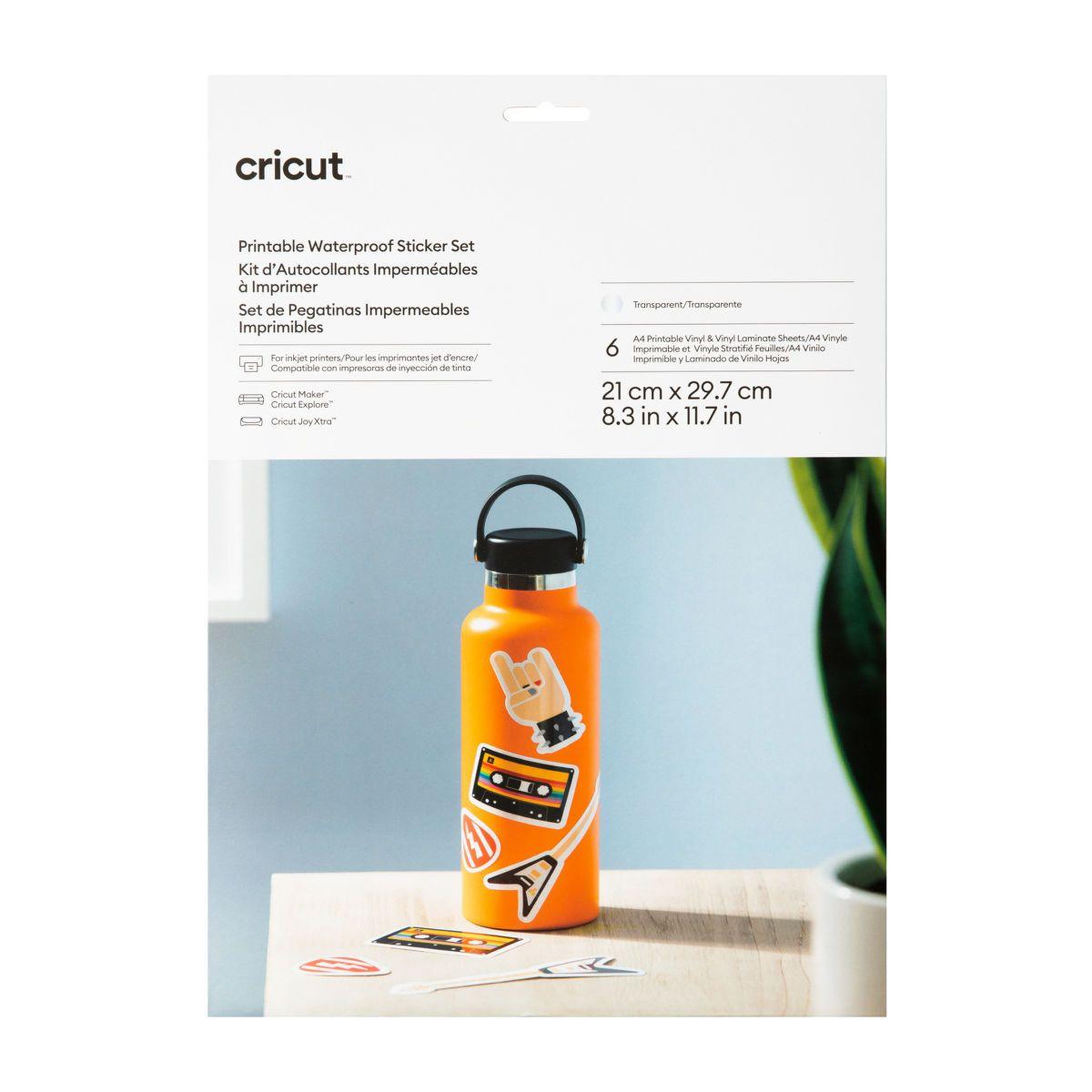 Voir la diapositive 1 : CRICUT Accessoire Set Waterproof A4 6 feuilles transparent