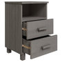 Voir la diapositive 5 : VIDAXL Table de chevet HAMAR Gris clair 40x35x62 cm Bois de pin massif