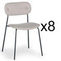 Voir la diapositive 3 : Paris Prix Lot de 8 Chaises Design  Tyler  80cm Beige