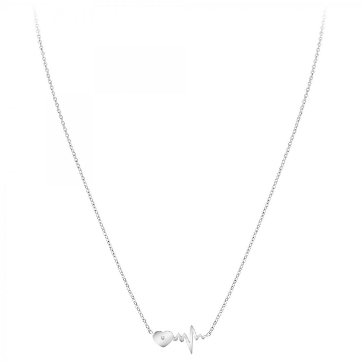 SC CRYSTAL Collier cœur par SC Crystal orné d'un véritable diamant blanc