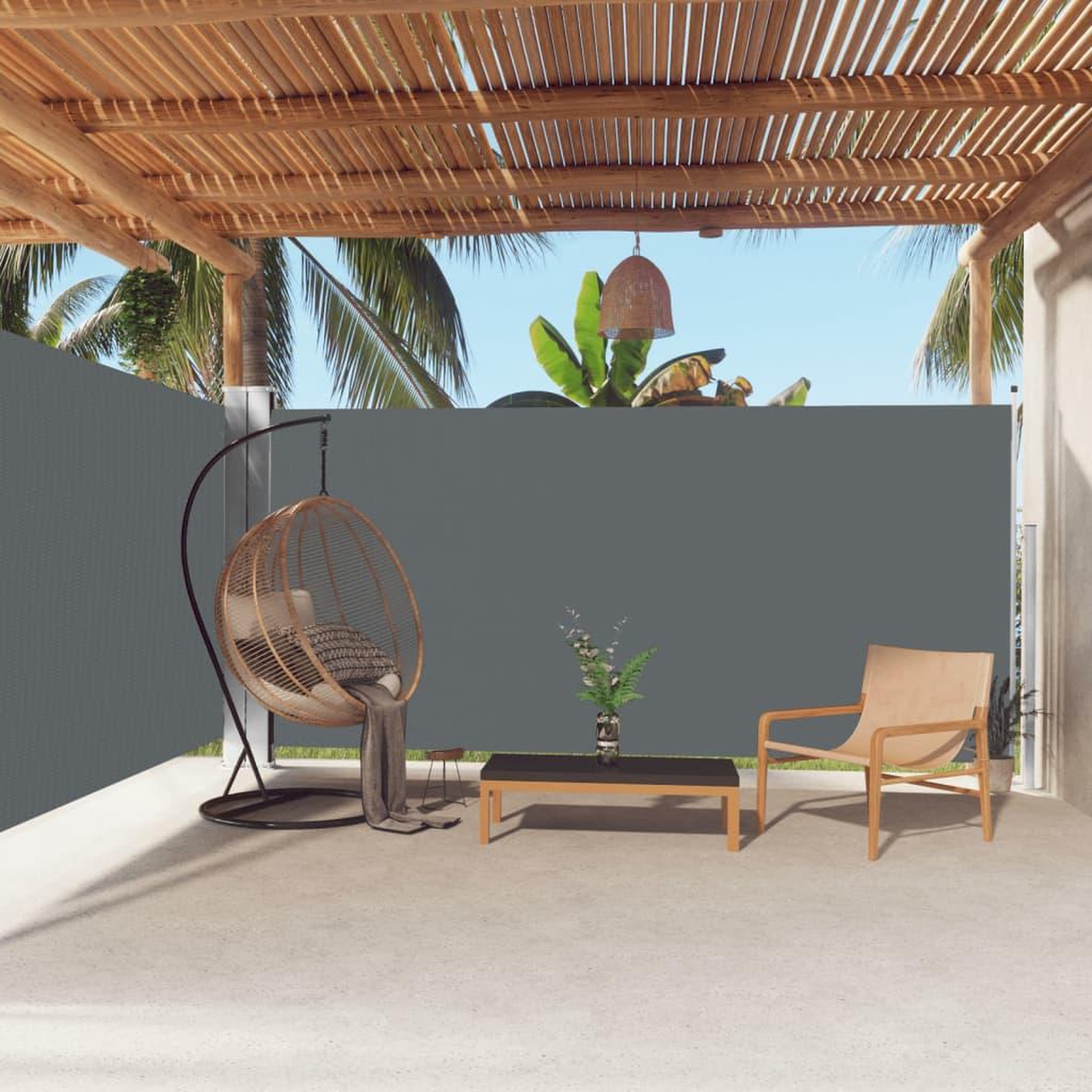 Voir la diapositive 1 : VIDAXL Auvent lateral retractable Anthracite 180x600 cm