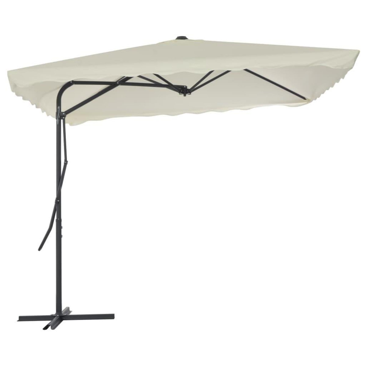 VIDAXL Parasol d'exterieur avec poteau en acier 250 x 250 cm Sable