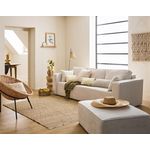 BEST MOBILIER Topaze - canapé 3 places - convertible avec coffre - en velours côtelé plat. Coloris disponibles : Gris, Vert, Bleu, Marron, Beige