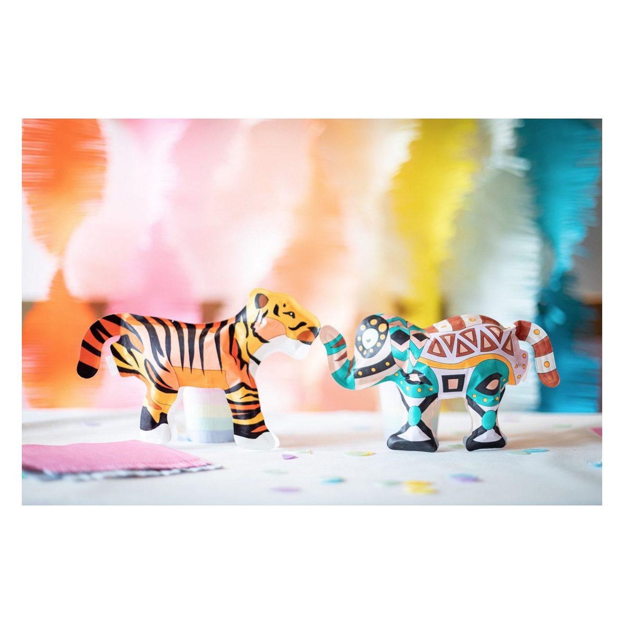 Voir la diapositive 3 : ARA CREATIVE 6 coloriage gonflable – party pack safari