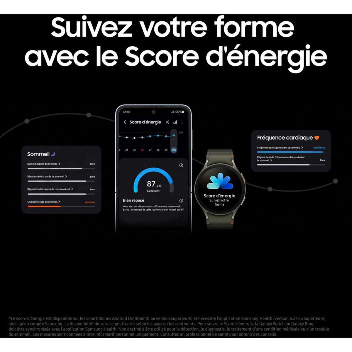 Samsung Montre connectée Pack Galaxy Watch 7 40mm BT Cr + PAD DUO