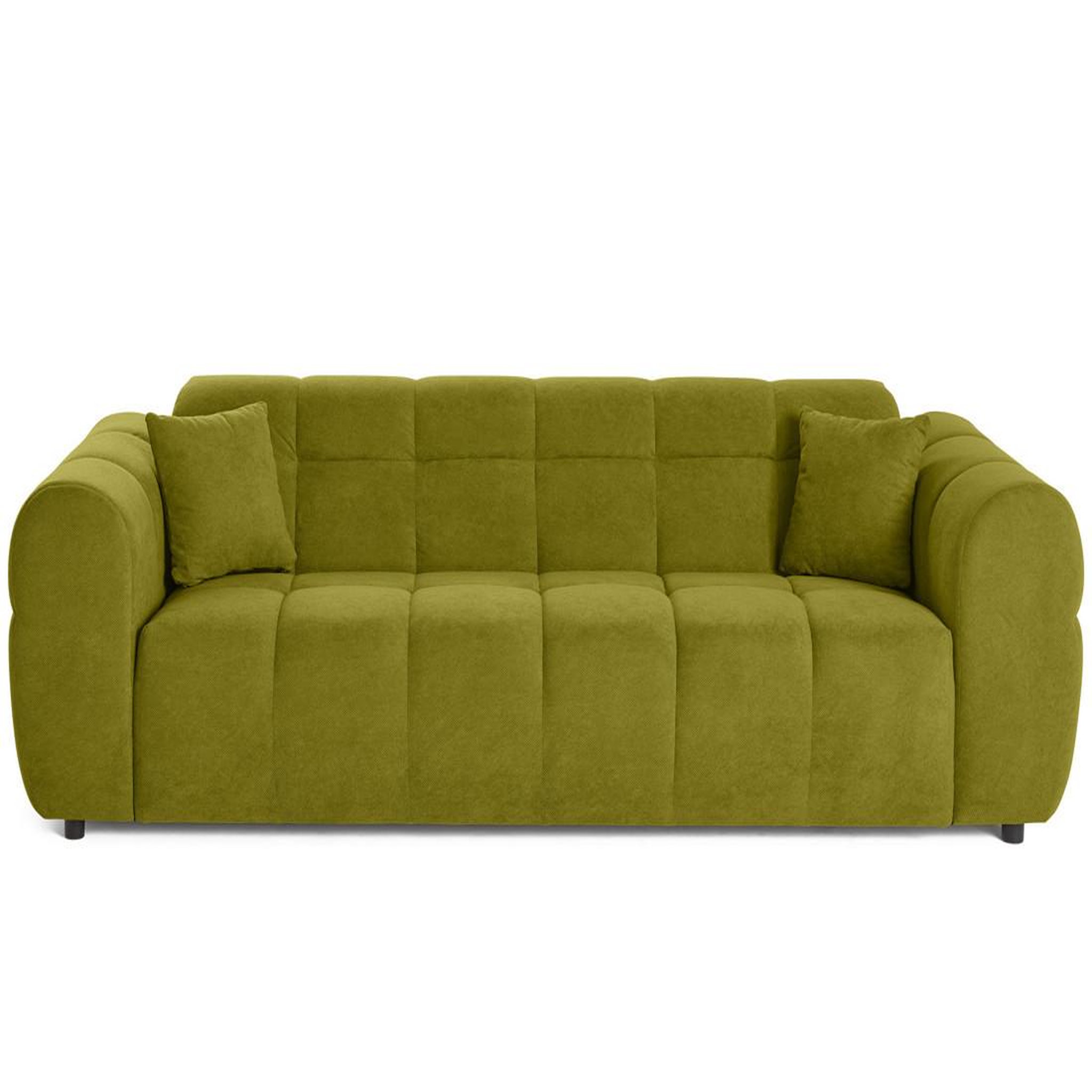 Voir la diapositive 1 : BEST MOBILIER Ray - canapé droit 3 places en tissu texturé