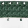 Voir la diapositive 3 : Douceur d'Intérieur Voilage à œillets 140x240 sable top velours pompon Palmina vert