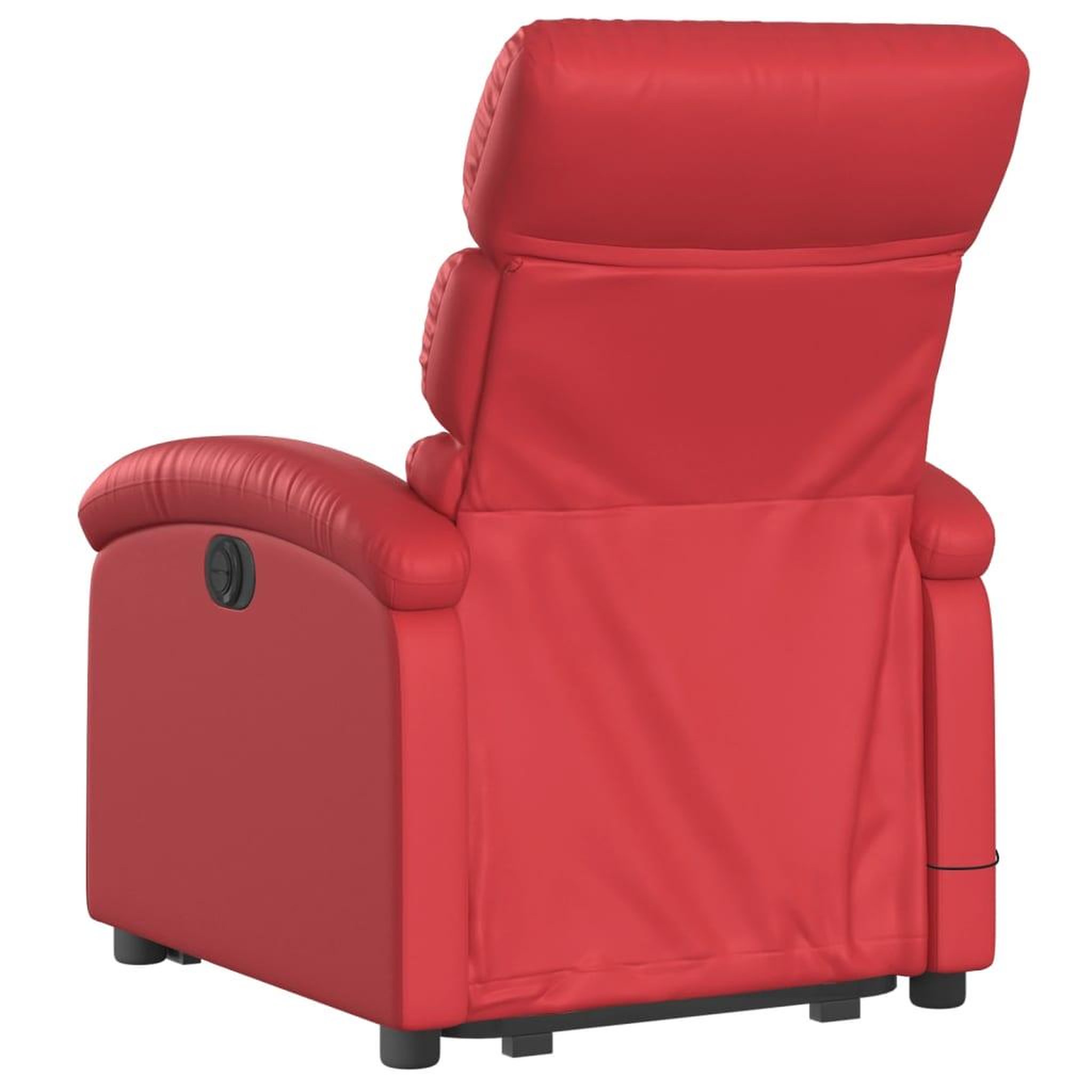 Voir la diapositive 4 : VIDAXL Fauteuil inclinable de massage electrique rouge similicuir