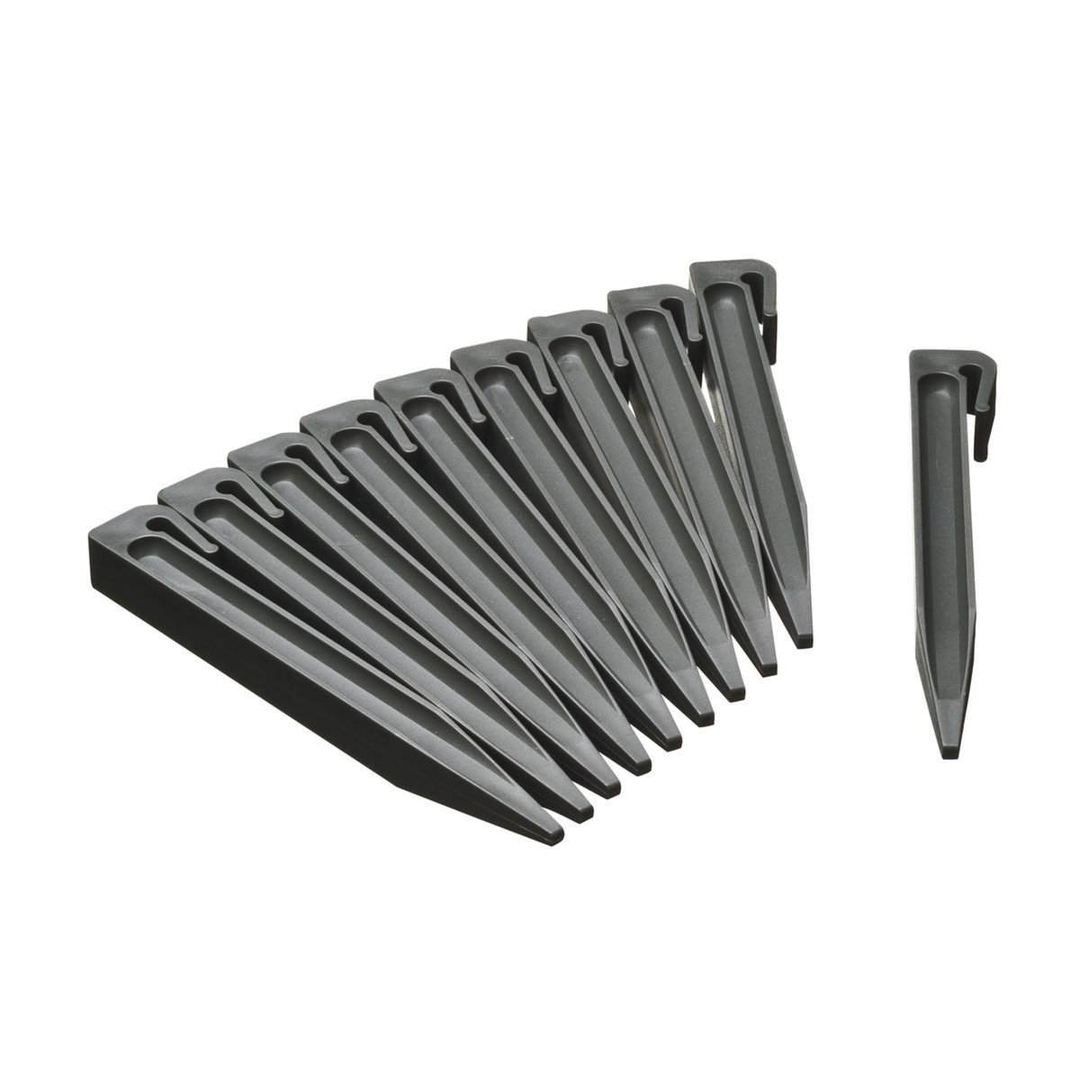 Nature Ancres pour bordure de jardin - PP, gris x10