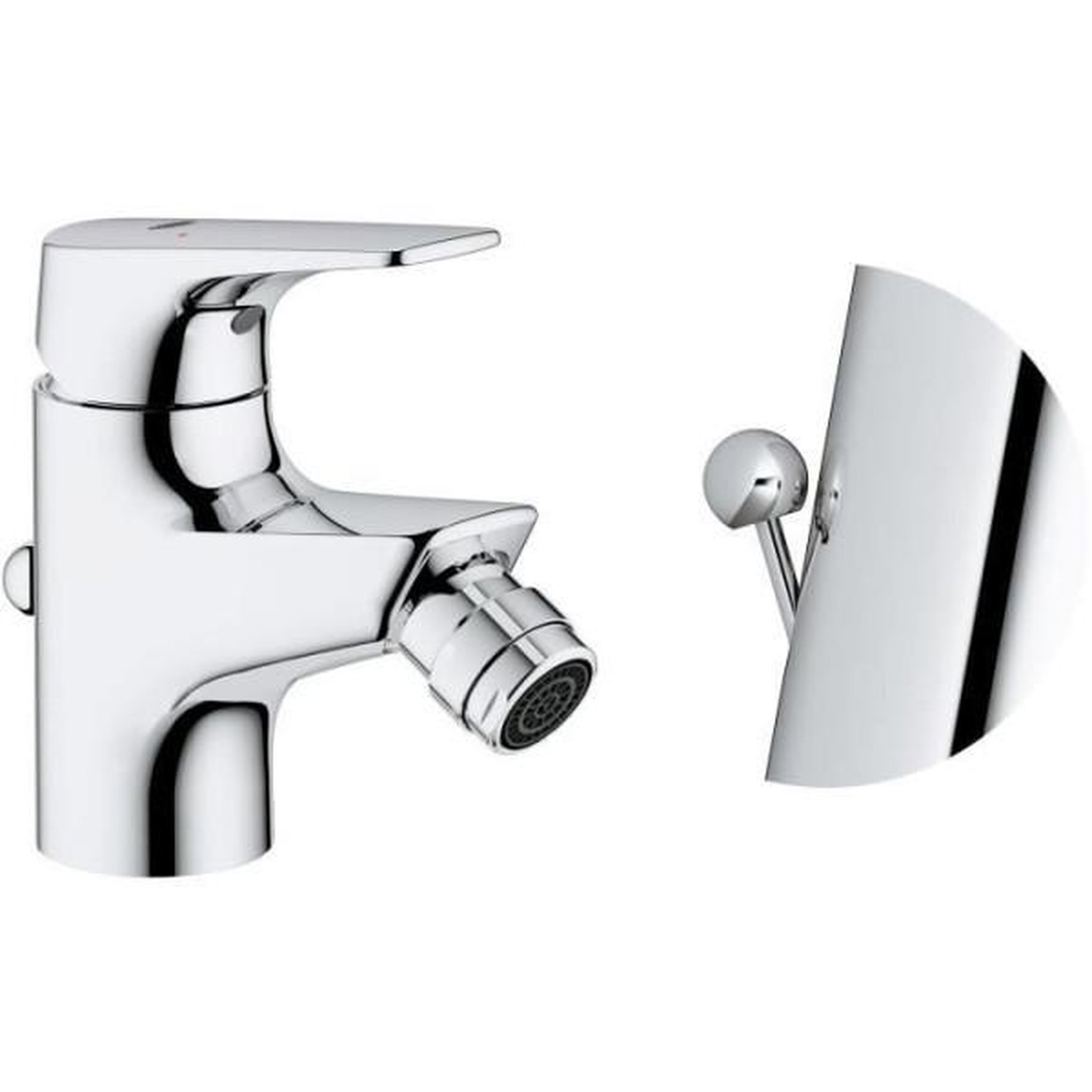 Voir la diapositive 4 : Grohe Mitigeur monocommande bidet - grohe - start flow - hauteur sous bec 46mm - economie d'eau - chromé