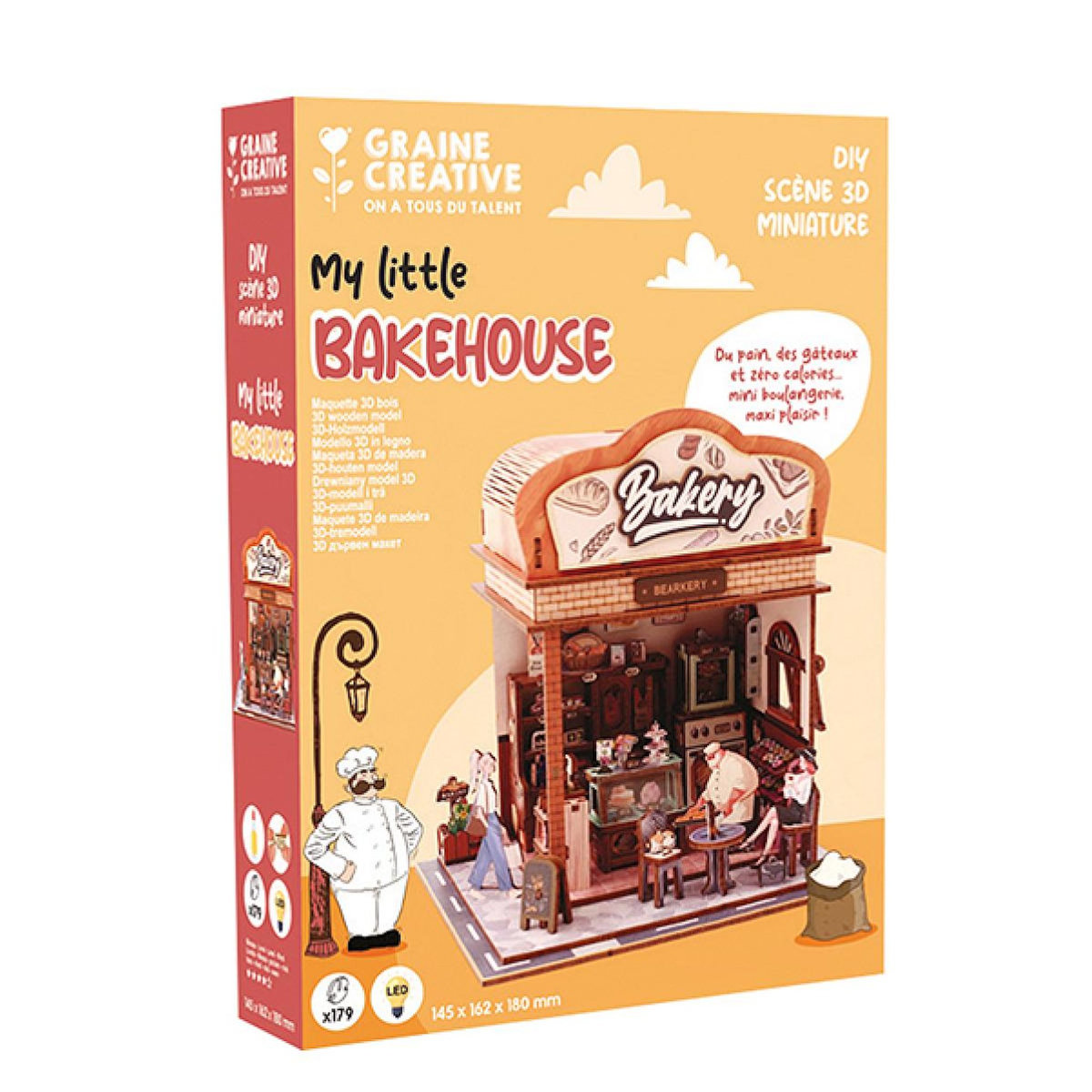 Graine créative Vitrine bois 3D - Bakehouse