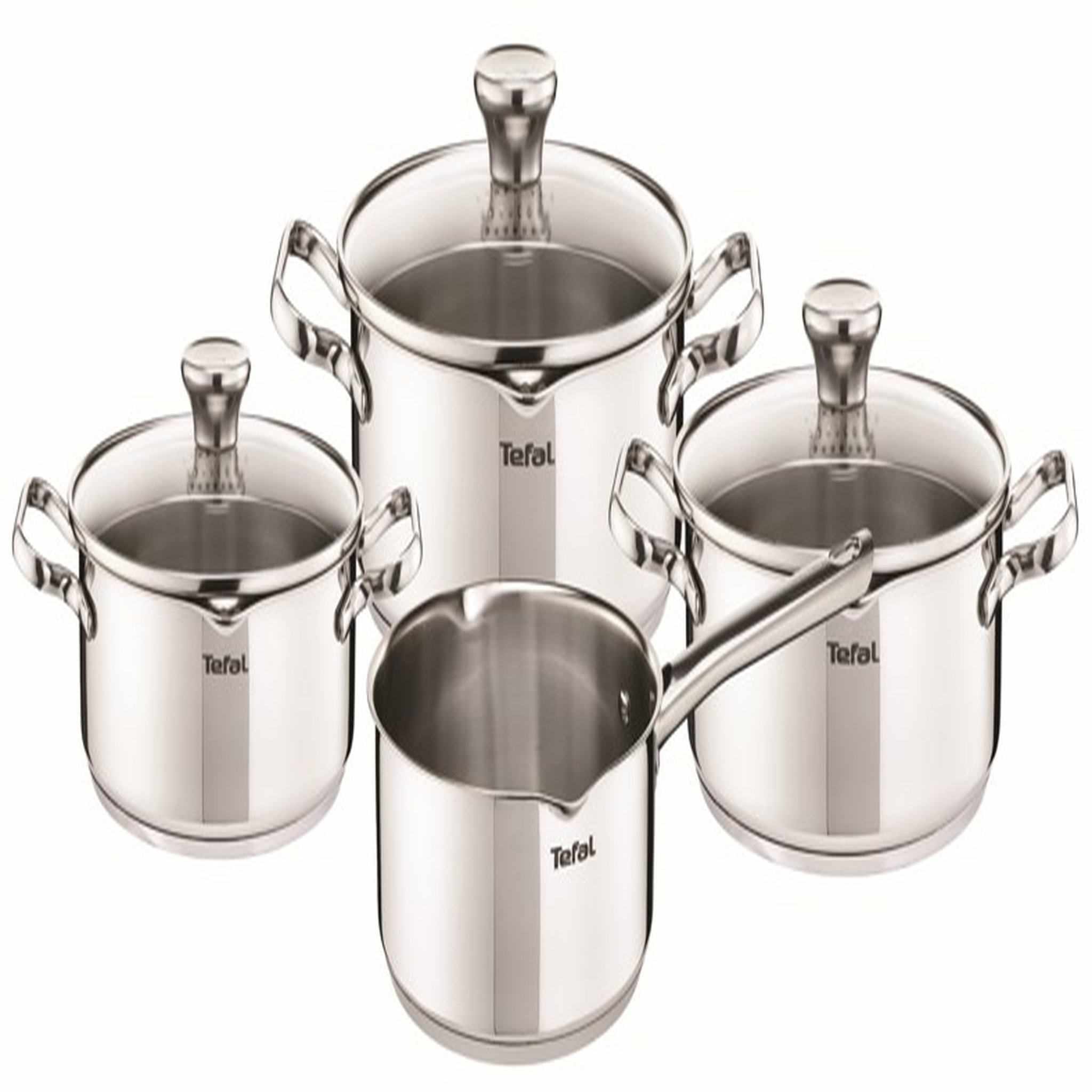 TEFAL Batterie de cuisine 7 pièces en inox DUETTO Induction