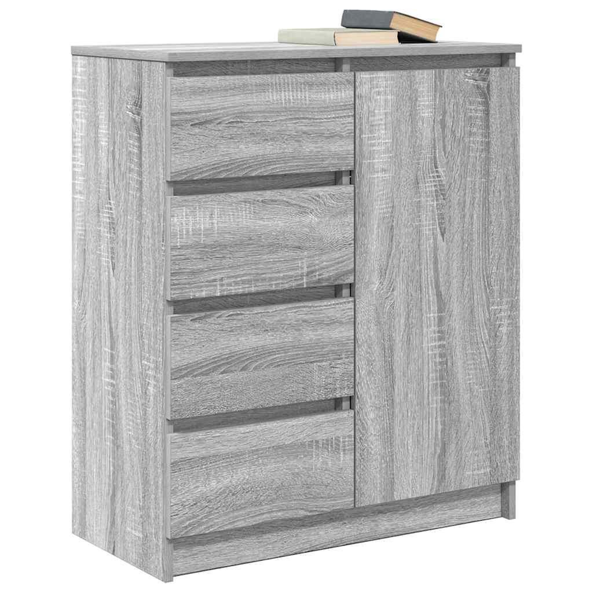 Voir la diapositive 4 : VIDAXL Buffet avec tiroirs sonoma gris 71x35x84 cm bois d'ingenierie