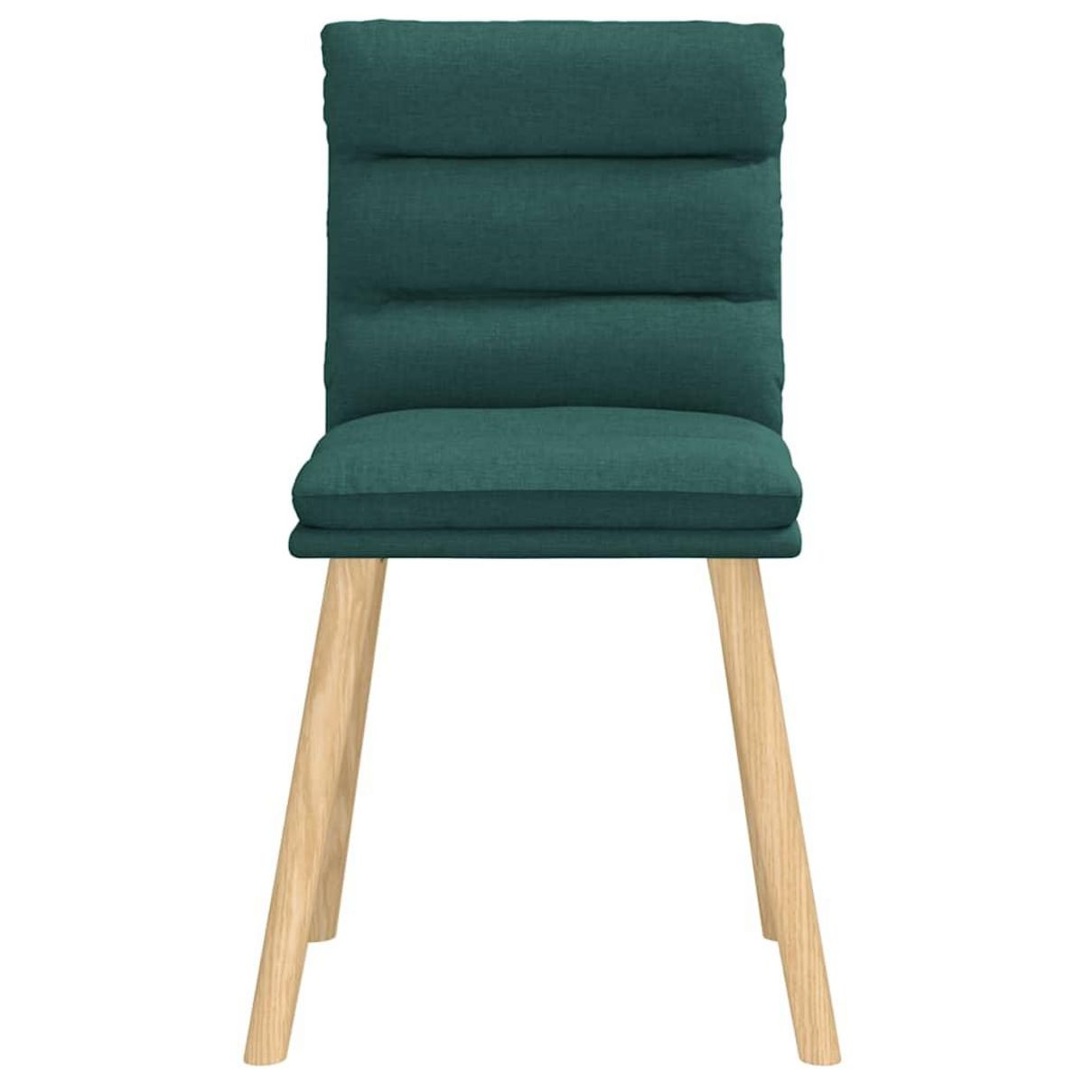 VIDAXL Chaises a manger lot de 4 vert fonce tissu