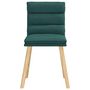 Voir la diapositive 4 : VIDAXL Chaises a manger lot de 4 vert fonce tissu