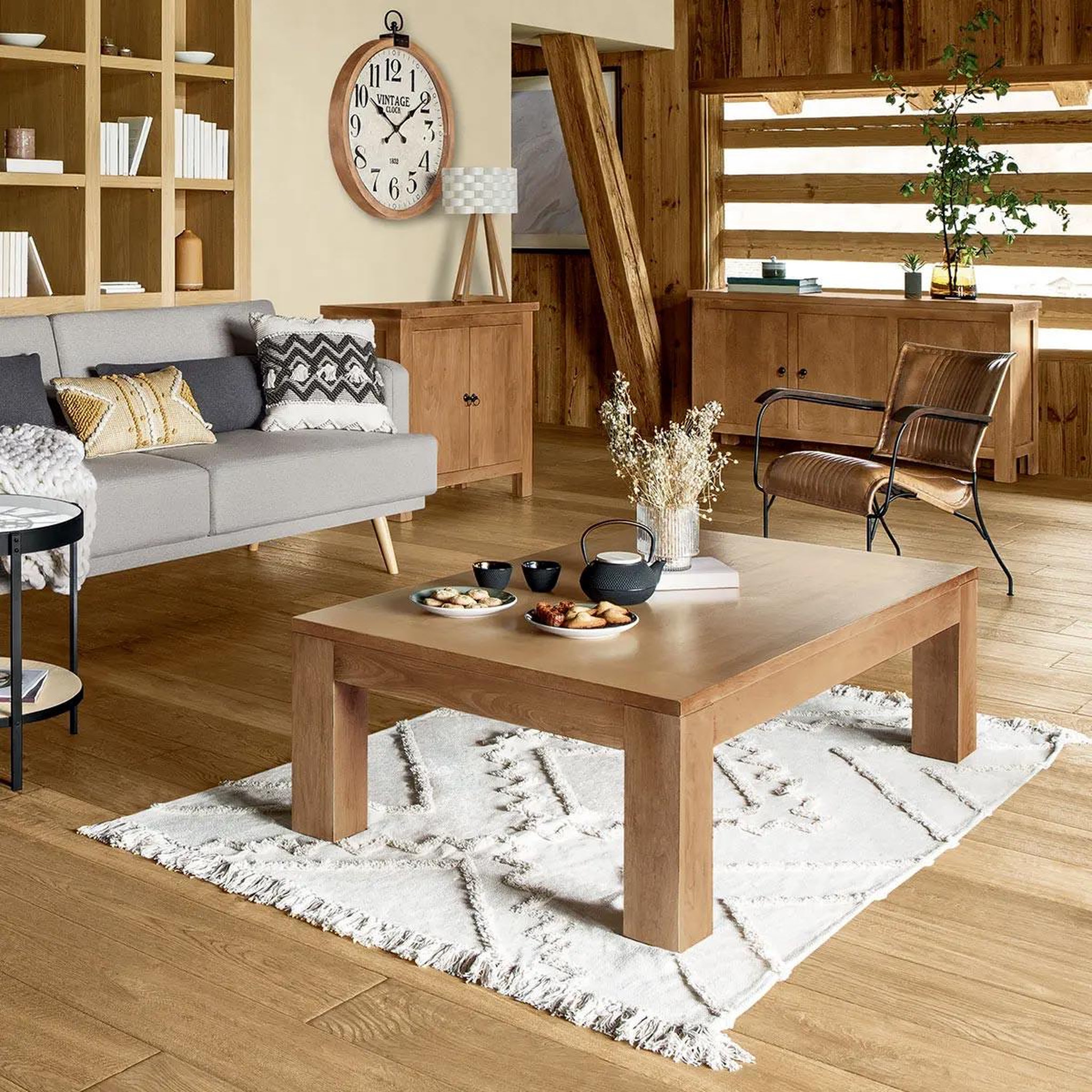 Voir la diapositive 2 : ATMOSPHERA Tapis déco tufté  inca  120x170cm ivoire
